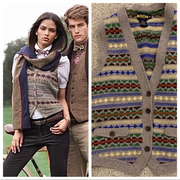 ralph lauren fair isle vest